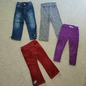 Gymboree and more girls pants lot 4 pairs sz 4T